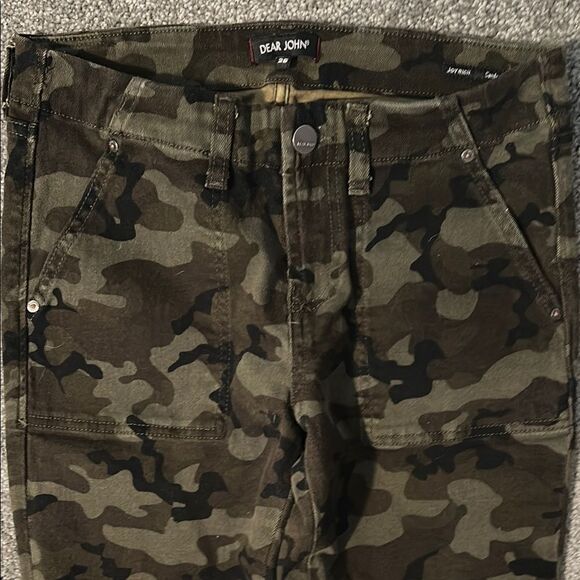 Dear John JoyRich Comfort Skinny Olive Camouflage Jeans. Size 26 - Picture 4 of 10